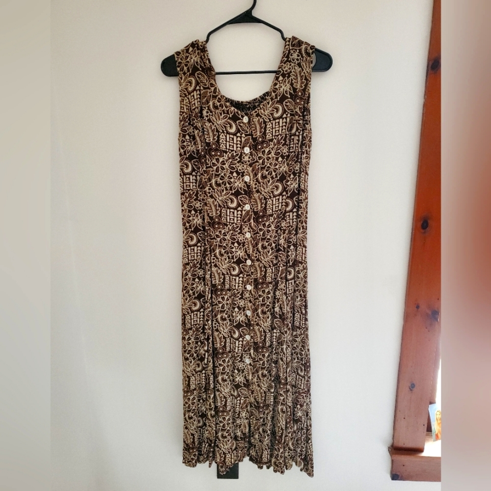 Dress Barn Long Sleeveless Button-down Dress